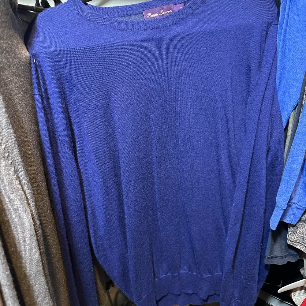 Flash Sale! - Royal Blue Italian Cashmere Sweater - Ralph Lauren Purple Label